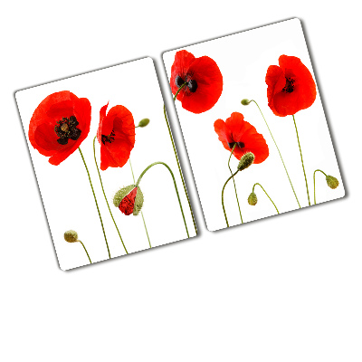 Protection pour plaque de cuisson Coquelicots