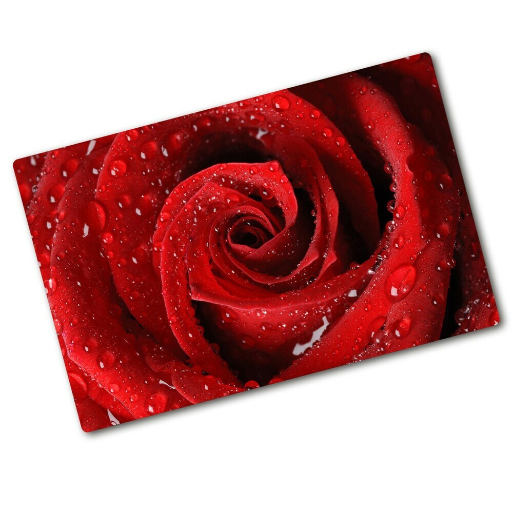 Protection pour plaque de cuisson Gouttes sur une rose