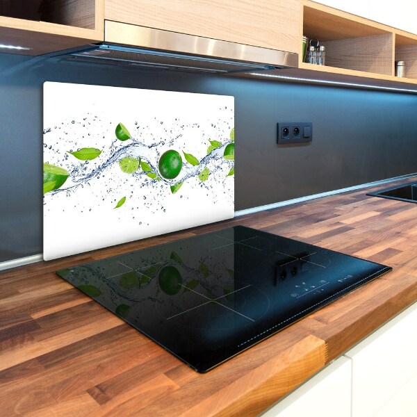 Protection pour plaque de cuisson Citrons verts et eau