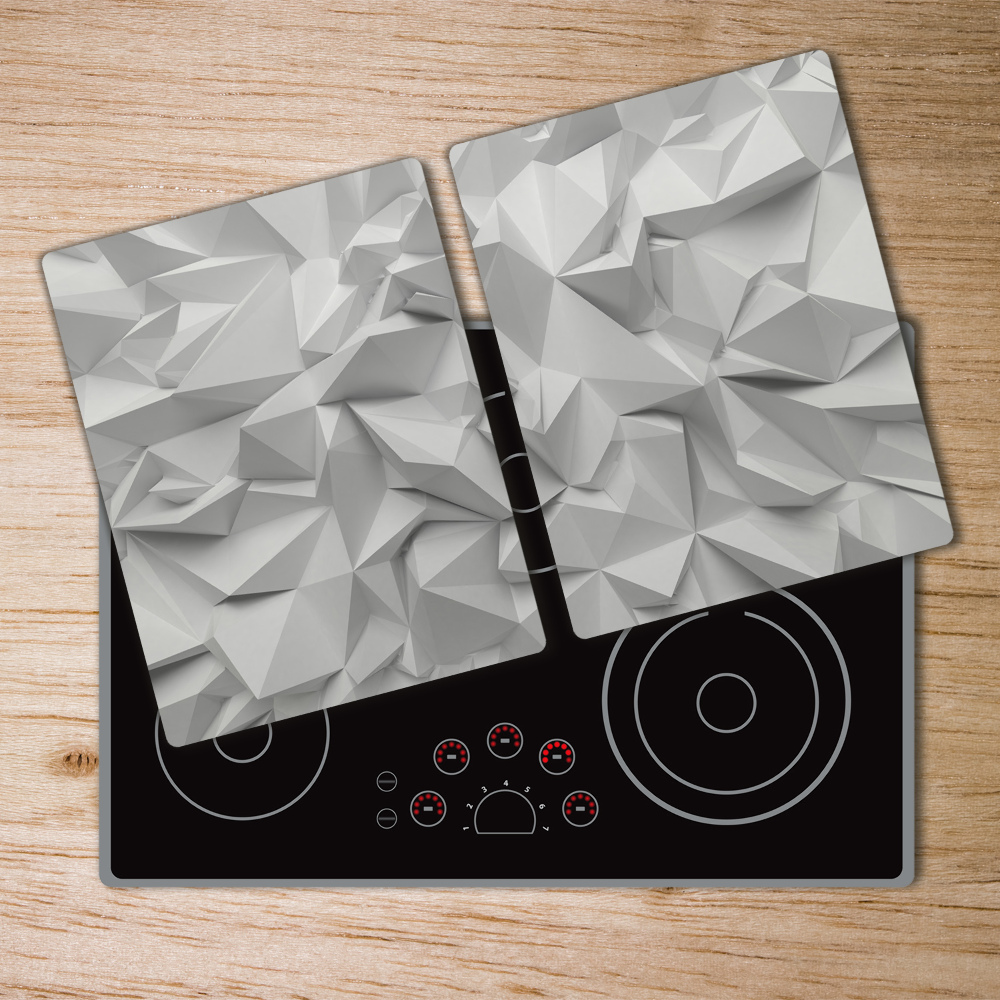 Protection plaque induction Abstraction blanche 3D