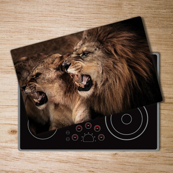 Protection plaque induction Lions rugissants