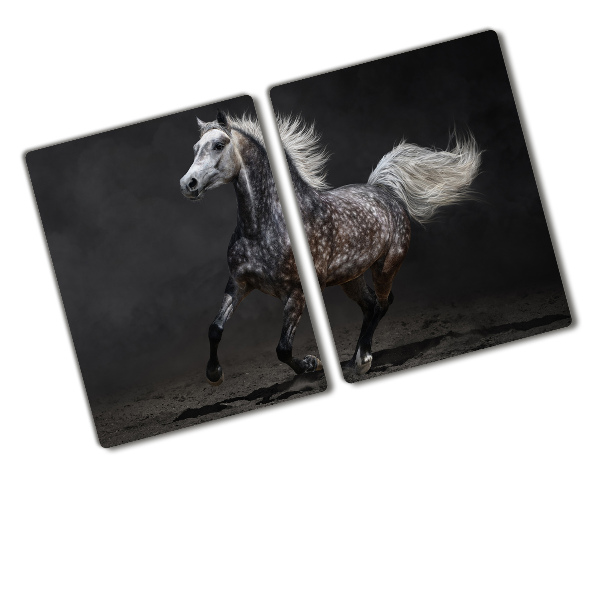 Protection plaque induction Cheval arabe gris