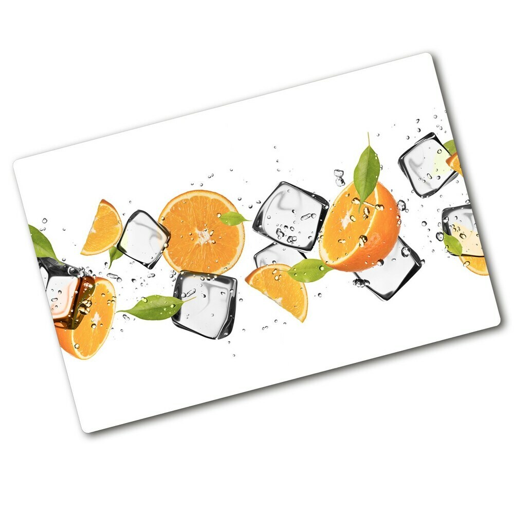 Protège plaque de cuisson Oranges avec glace