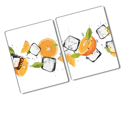 Protège plaque de cuisson Oranges avec glace