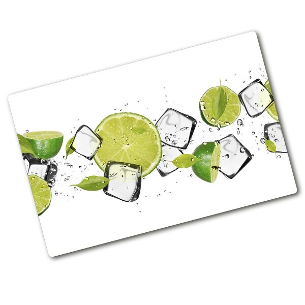 Protège plaque de cuisson Citron vert avec de la glace