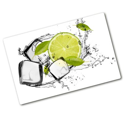 Protège plaque de cuisson Citron vert avec glace