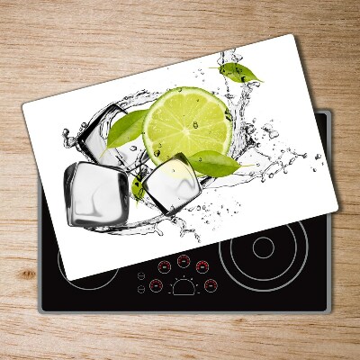 Protège plaque de cuisson Citron vert avec glace