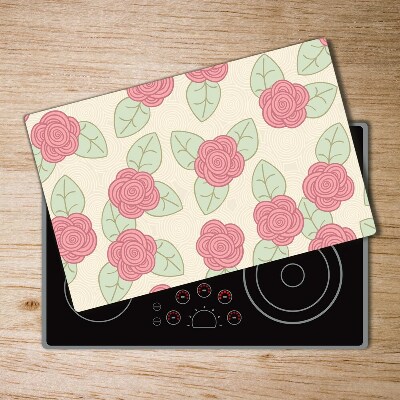 Protection pour plaque de cuisson Roses