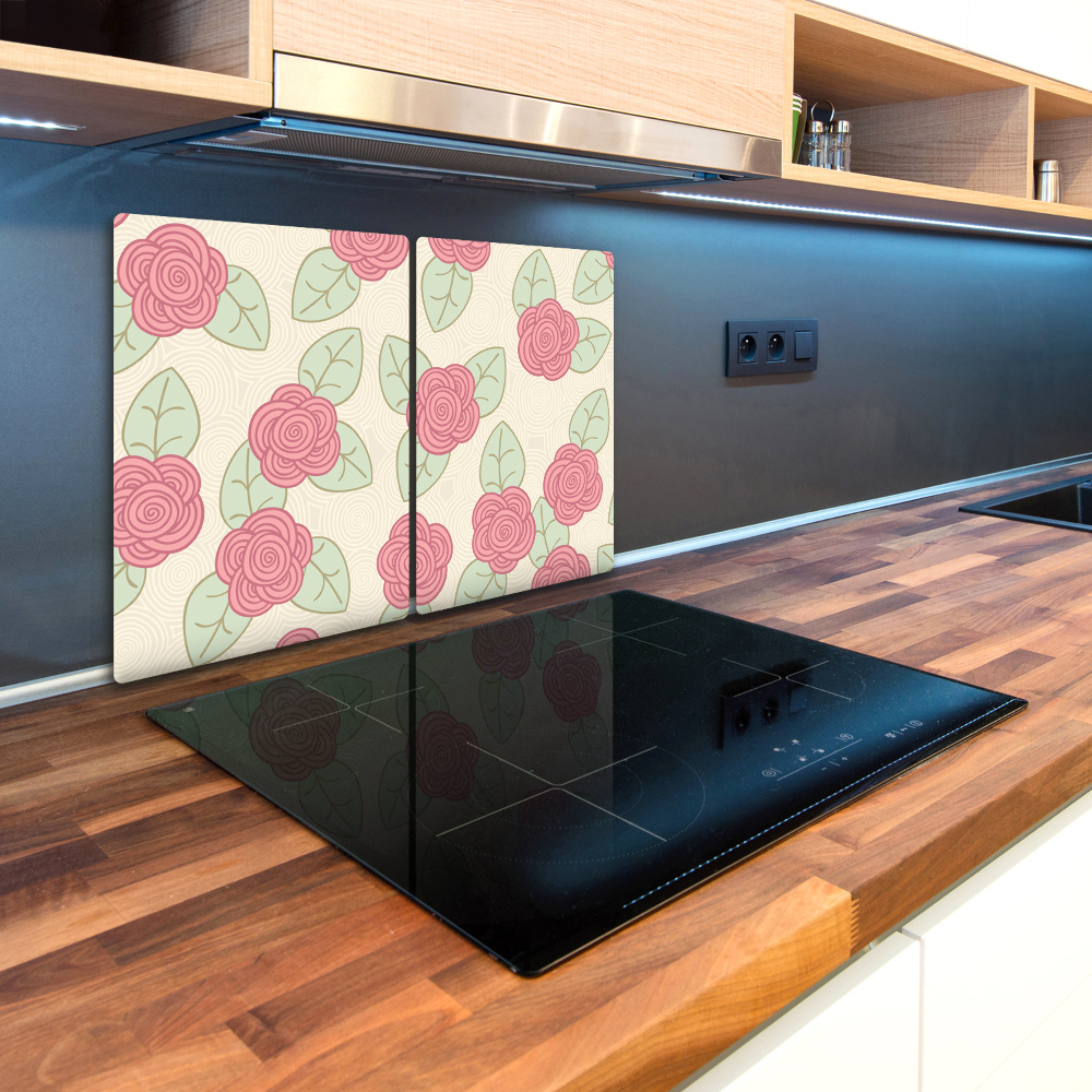 Protection pour plaque de cuisson Roses