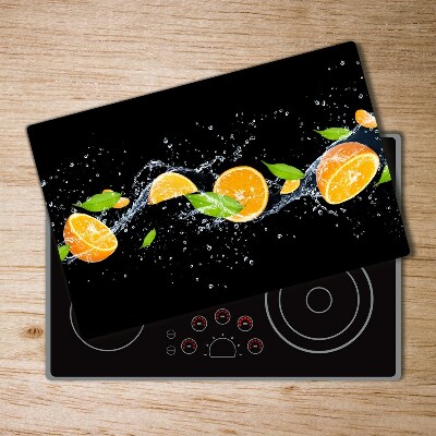 Protection pour plaque de cuisson Oranges et eau