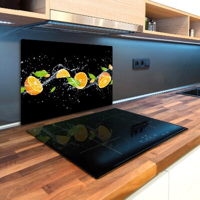 Protection pour plaque de cuisson Oranges et eau