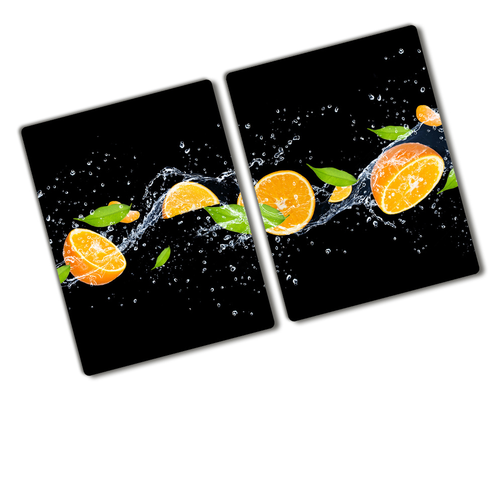 Protection pour plaque de cuisson Oranges et eau