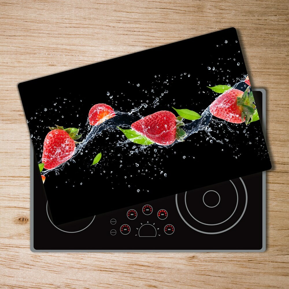 Protection pour plaque de cuisson Fraises et eau