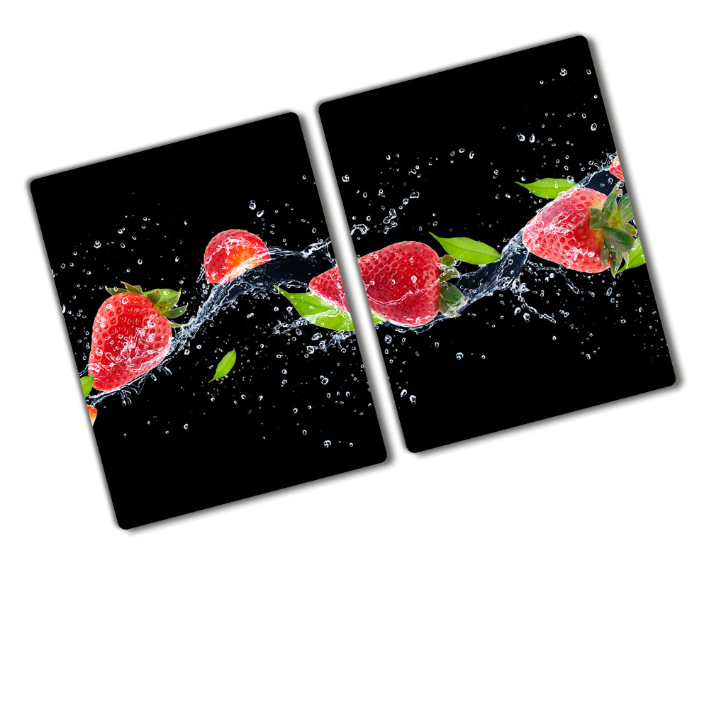 Protection pour plaque de cuisson Fraises et eau