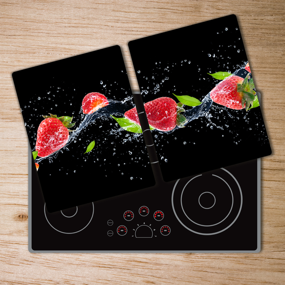 Protection pour plaque de cuisson Fraises et eau