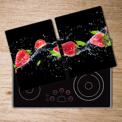 Protection pour plaque de cuisson Fraises et eau