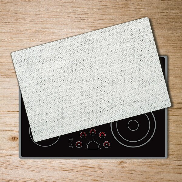 Protection plaque induction Toile de lin blanche