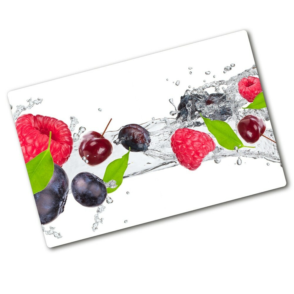 Planche à découper en verre Fruits et eau