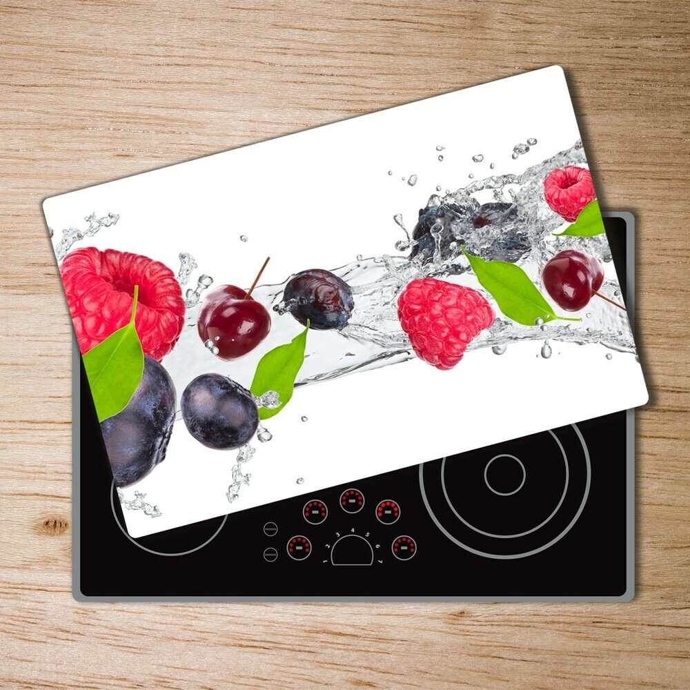 Planche à découper en verre Fruits et eau