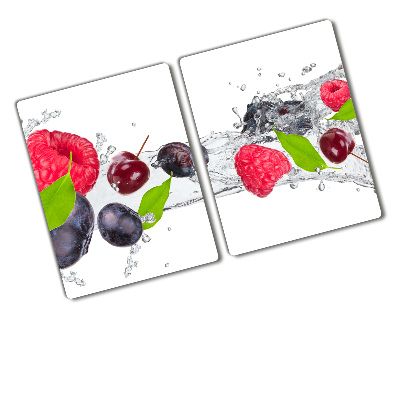 Planche à découper en verre Fruits et eau