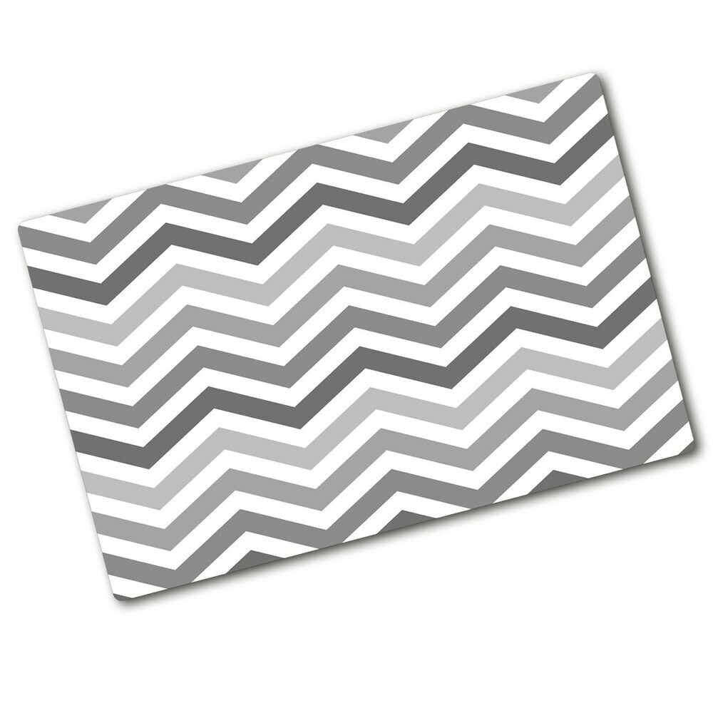 Protection plaque induction Zigzags gris