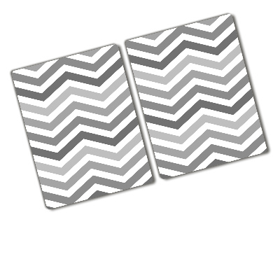 Protection plaque induction Zigzags gris