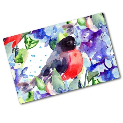 Protection plaque induction Oiseau et fleurs