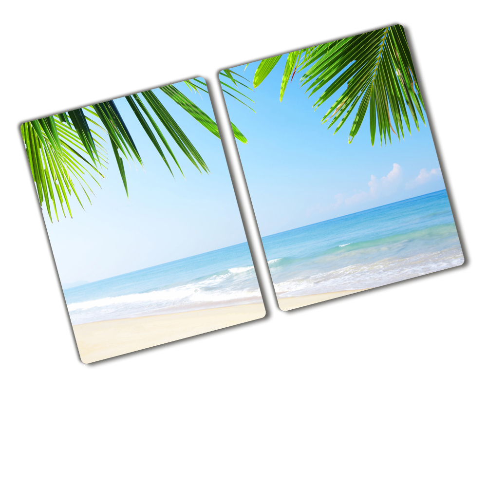 Protection pour plaque de cuisson Plage tropicale