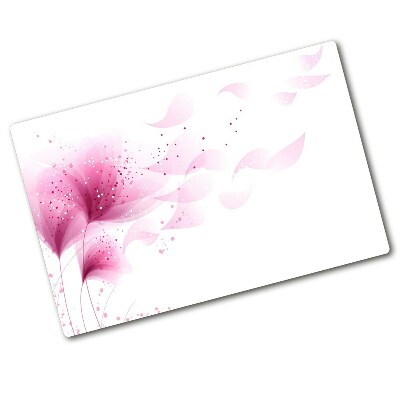 Protection pour plaque de cuisson Fleur rose