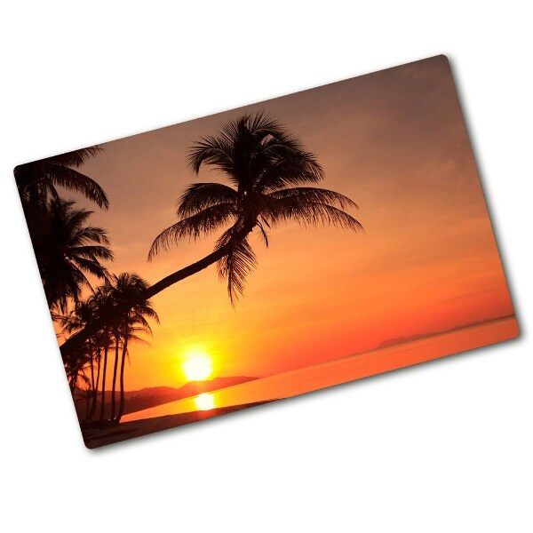Planche à découper verre Plage du coucher de soleil