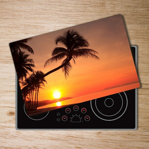 Planche à découper verre Plage du coucher de soleil