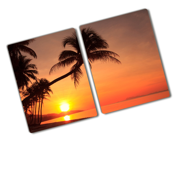 Planche à découper verre Plage du coucher de soleil