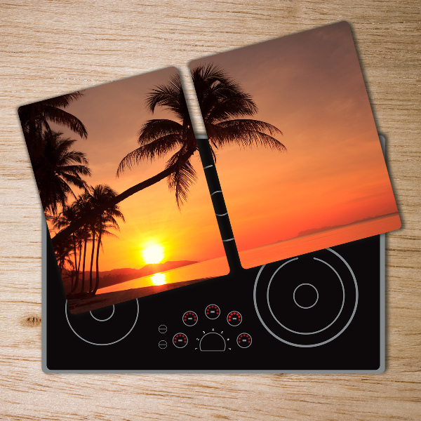 Planche à découper verre Plage du coucher de soleil