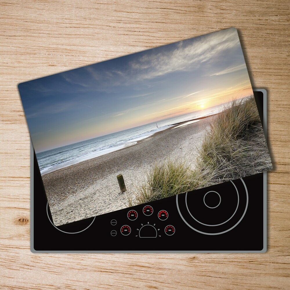 Protection plaque induction Coucher de soleil et dunes de sable