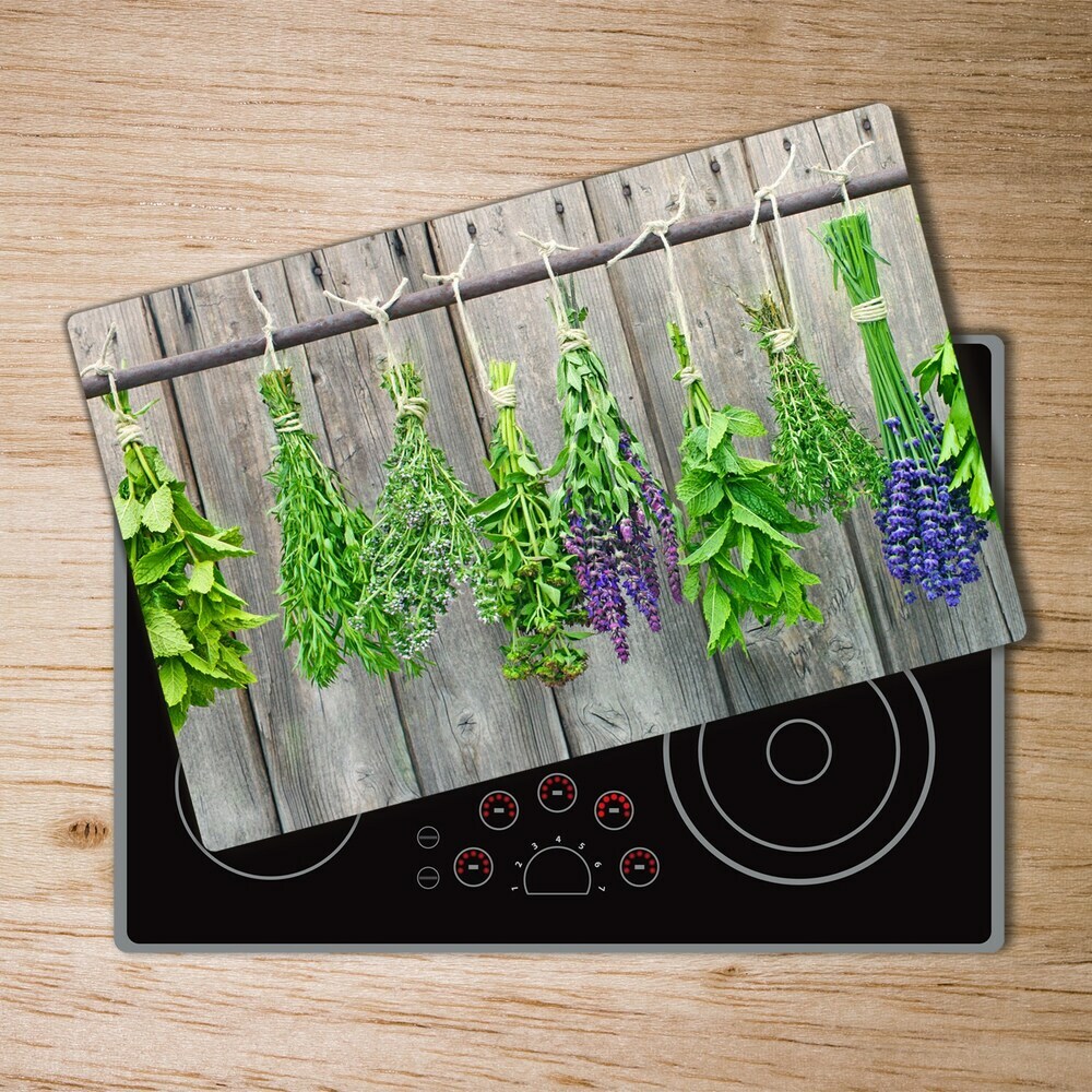 Protection plaque induction Herbes sur une ficelle