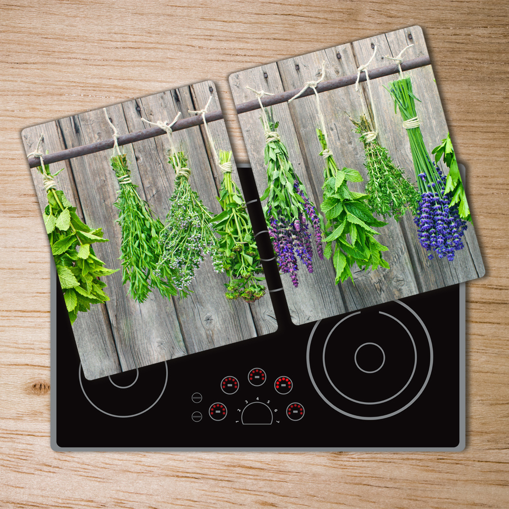 Protection plaque induction Herbes sur une ficelle