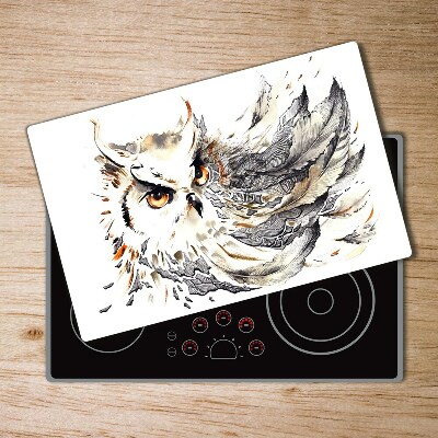 Protection plaque induction Illustration d'un hibou