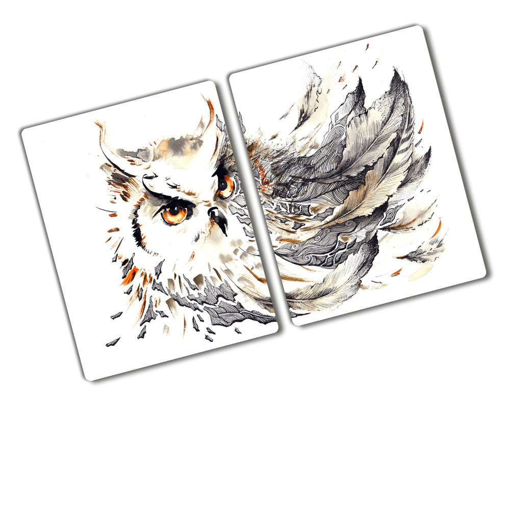 Protection plaque induction Illustration d'un hibou