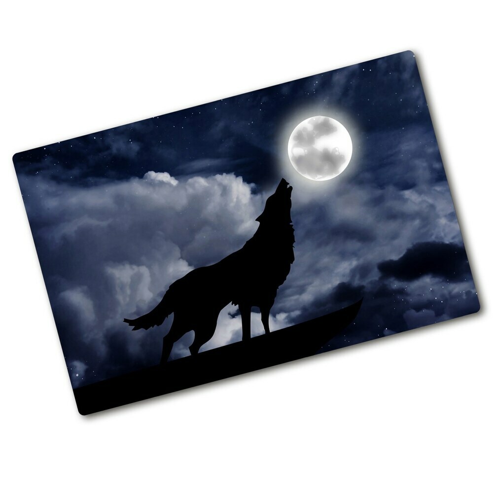 Protection plaque induction Loup hurlant pleine lune