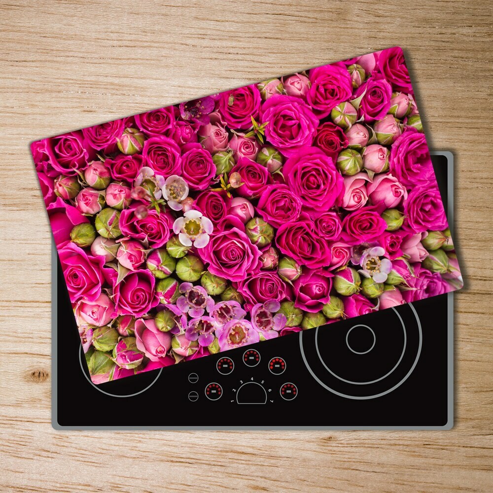 Protection pour plaque de cuisson Roses roses