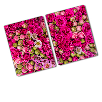 Protection pour plaque de cuisson Roses roses