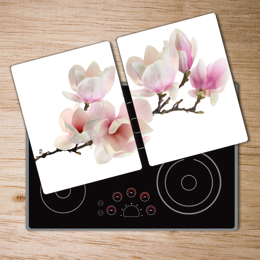 Protection pour plaque de cuisson Fleur de magnolia