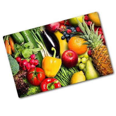 Planche à découper en verre Légumes et fruits