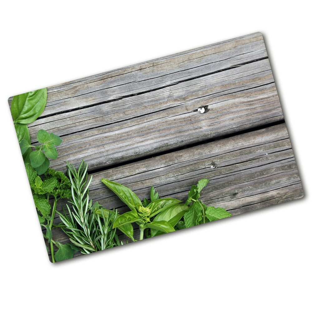 Protection plaque induction Fond en bois d'herbes