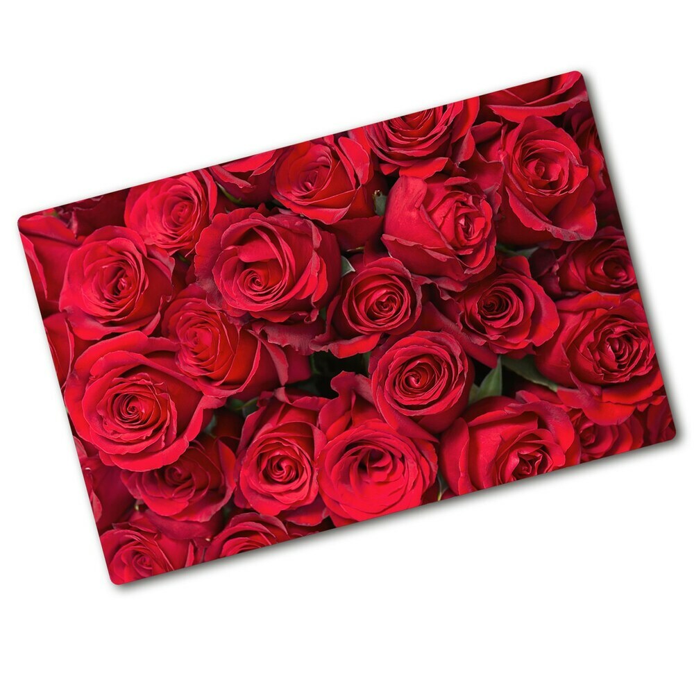 Protection pour plaque de cuisson Roses rouges