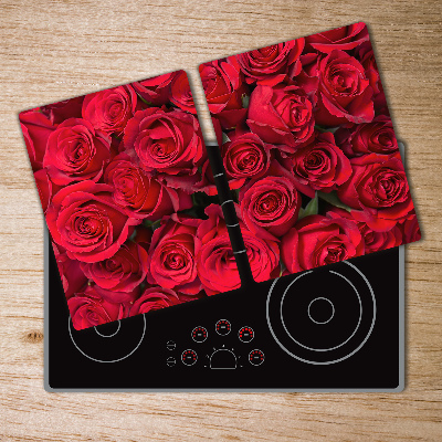 Protection pour plaque de cuisson Roses rouges