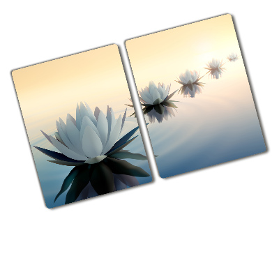 Protection pour plaque de cuisson Fleurs de lotus