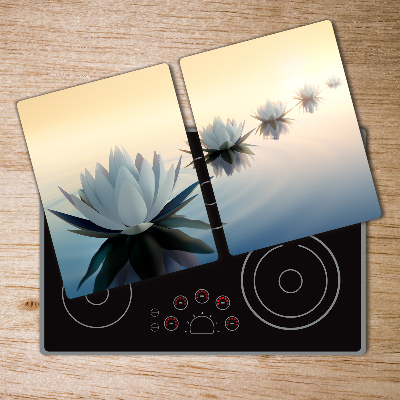 Protection pour plaque de cuisson Fleurs de lotus