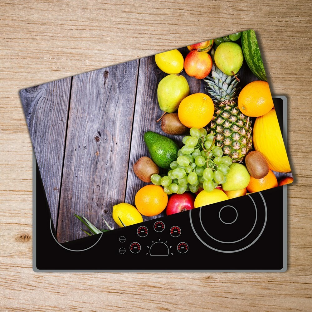 Cache plaque de cuisson Fruits sur bois