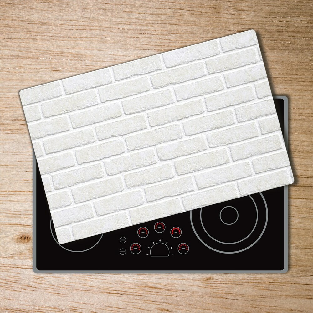 Protection pour plaque de cuisson Mur de briques blanches